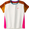 Camiseta Brooks Feminino Sprint Free Short Sleeve 2.0 S Branco/Ocre/Rosa – 221613117