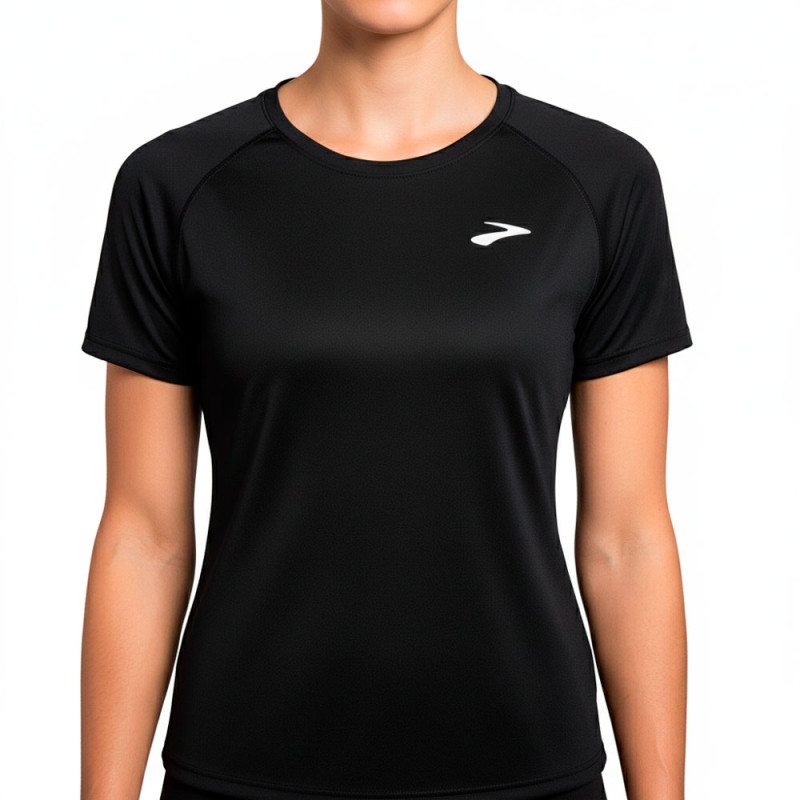 Camiseta Brooks Feminino Distance Short Sleeve 2.0 M Preto – 221614001