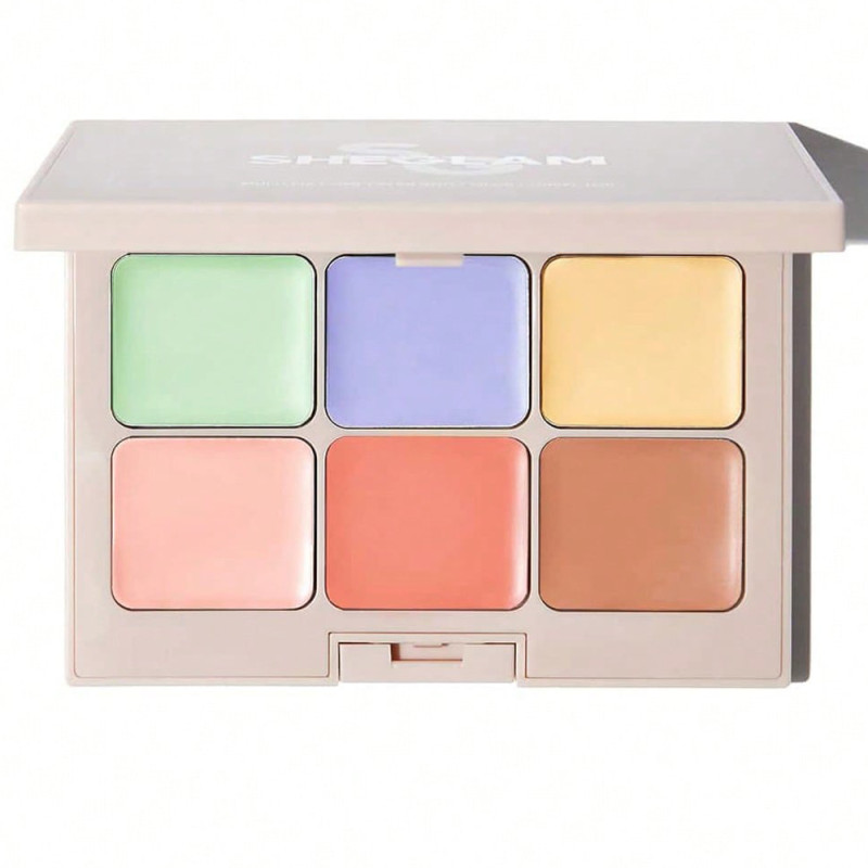 Corrector SHEGLAM Multi Fix Macaron - Alta cobertura, 6 tonos