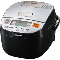 Panela Elétrica de Arroz Zojirushi NL-BAC05SB Micom 3 Xícaras 1L 110V - Preto/Prata