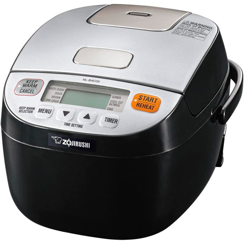 Arrocera Zojirushi NL-BAC05SB Micom 3 tazas 1L 110V Negro/Plata