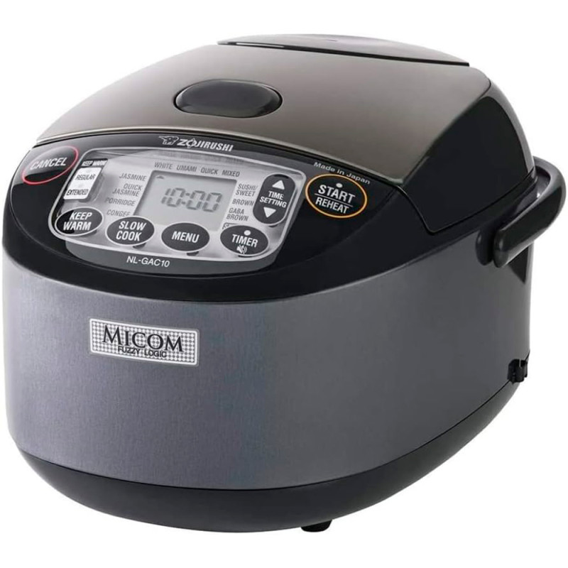 Panela Elétrica de Arroz Zojirushi NL-GAC18BM Umami Micom 10 Xícaras 1.8L 110V - Preto Metálico