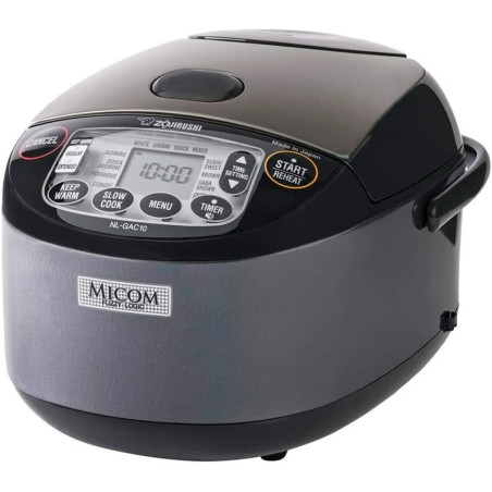 Panela Elétrica de Arroz Zojirushi NL-GAC18BM Umami Micom 10 Xícaras 1.8L 110V - Preto Metálico