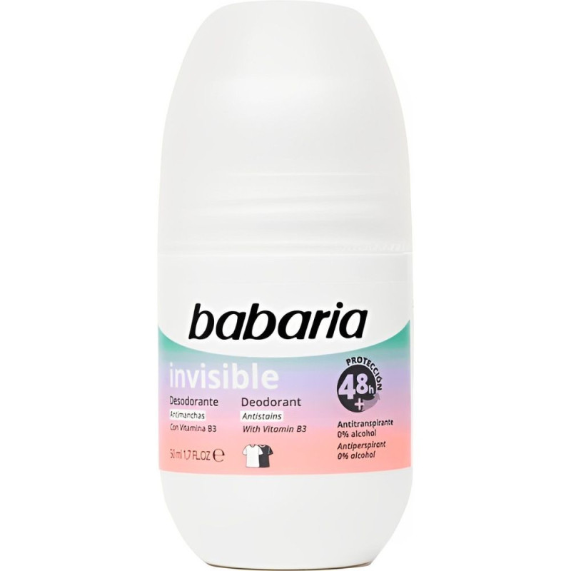 Desodorante Babaria Roll-On Anti-Manchas Invisível+VIT B3 50ML