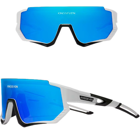 Óculos KINGSEVEN Unissex LS-910 Pro Googgles Branco/Azul