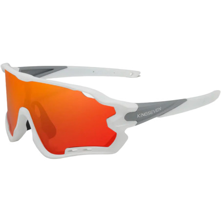 Óculos KINGSEVEN Unissex LS-911 Pro Sports Branco/Vermelho