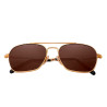 Óculos KINGSEVEN Unissex N7118 Square Alloy C3 Gold Brown