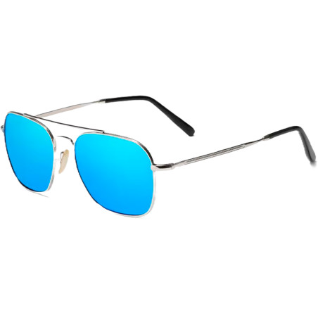 Óculos KINGSEVEN Masculino N7118 Square Alloy Prata/Azul
