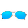Óculos KINGSEVEN Masculino N7118 Square Alloy Prata/Azul