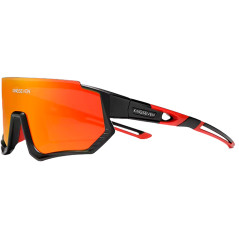 Óculos KINGSEVEN Unissex LS-910 Pro Googgles Preto/Vermelho