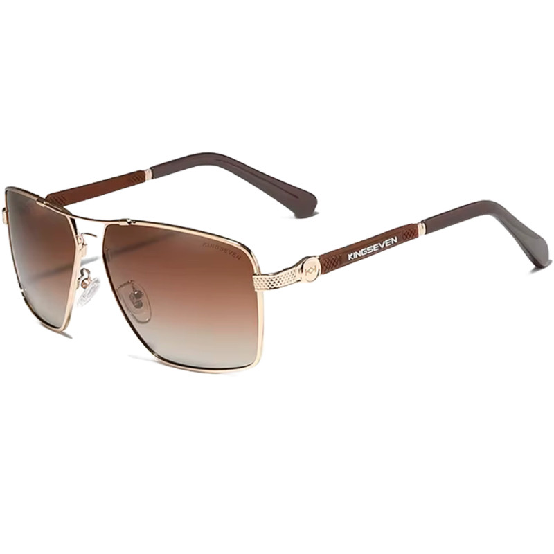 Óculos KINGSEVEN Feminino N7790 Coating Lens Gold/Brow