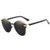 Óculos KINGSEVEN Feminino N7824 Cat Eye Preto/Dourado
