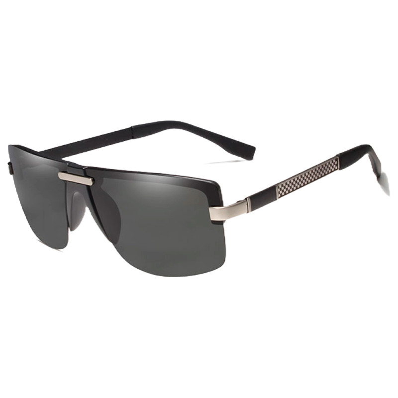 Óculos KINGSEVEN Masculino N7710 Aluminum Polarized Prata/Cinza