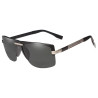 Óculos KINGSEVEN Masculino N7710 Aluminum Polarized Prata/Cinza
