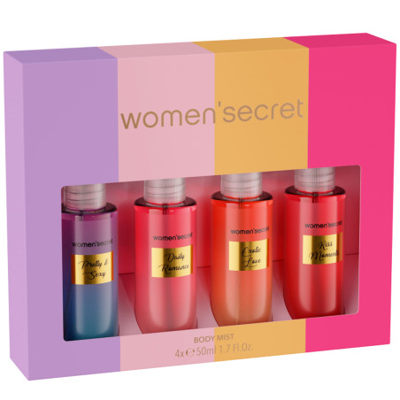 Perfume Women'secret Kit Body Mist Coffret Color 4X50ML