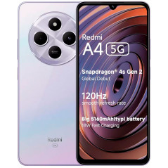 Smartphone Xiaomi Redmi A4 5G Dual SIM 4GB+128GB 6.88″ – Roxo (Lacre Pequeno)