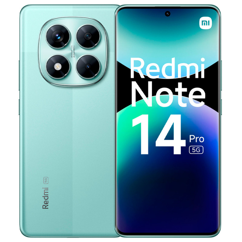 Smartphone Xiaomi Redmi Note 14 Pro 5G Dual SIM 8GB+256GB 6.67″ – Verde Coral EU 60852