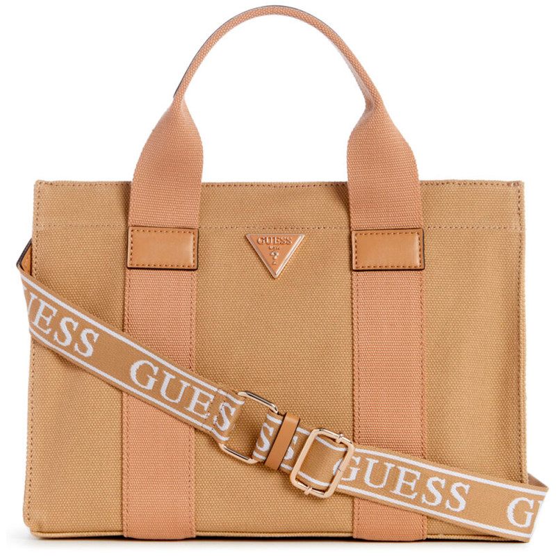 Bolsa Guess Canvas Small Tote Bag AG931922 Beige
