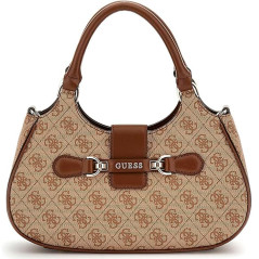 Bolsa Guess SML Girlfriend Satchel SG950005 Latte Logo Brown