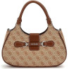 Bolsa Guess SML Girlfriend Satchel SG950005 Latte Logo Brown