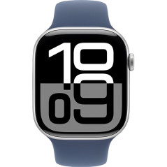 Apple Watch S10 42MM MWWA3LW/A S-M GPS Aluminium Sport Band - Silver Denim