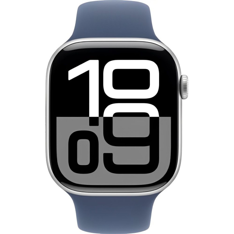 Apple Watch S10 42MM MWWC3LW/A M-L GPS Aluminium Sport Band - Silver Denim