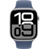 Apple Watch S10 42MM MWWC3LW/A M-L GPS Aluminium Sport Band - Silver Denim
