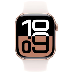 Apple Watch S10 42MM MWWH3LW/A S-M GPS Aluminium Sport Band - Rose Gold Light Blush