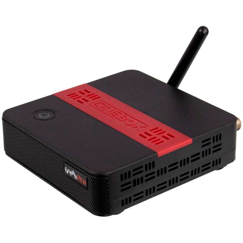 Receptor FTA Cinebox Fantasia Pro Wi-Fi - Preto/Vermelho