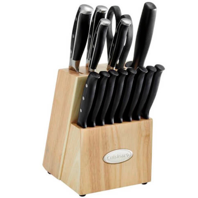 Jogo de Facas com Bloco Cuisinart C77TRN-15P Nitrogênio - 15 Peças