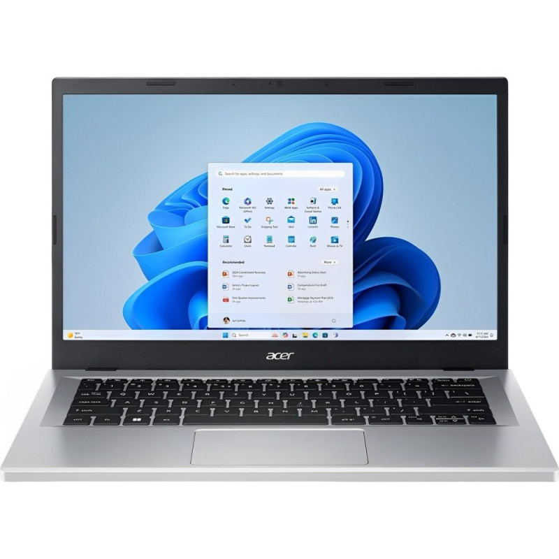 Notebook Acer Aspire 3 A314-36P-3772 I3-N305/ 8GB/128 SSD/14" FHD/W11 - Prata