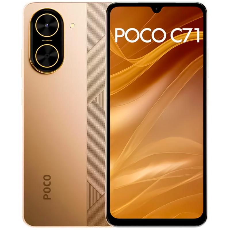 Smartphone Xiaomi POCO C71 Dual SIM 3GB+64GB 6.88″ - Dourado EU 66182