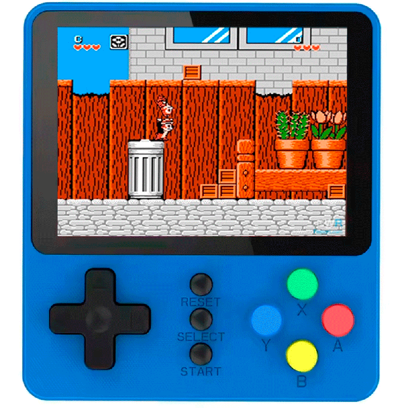 Console Portátil Game Boy Game Box K5 Plus + Controle 500 Jogos Tela 3.0 - Azul