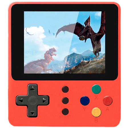 Console Portátil Game Boy Game Box K5 Plus + Controle 500 Jogos Tela 3.0 - Vermelho