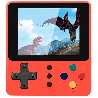 Console Portátil Game Boy Game Box K5 Plus + Controle 500 Jogos Tela 3.0 - Vermelho