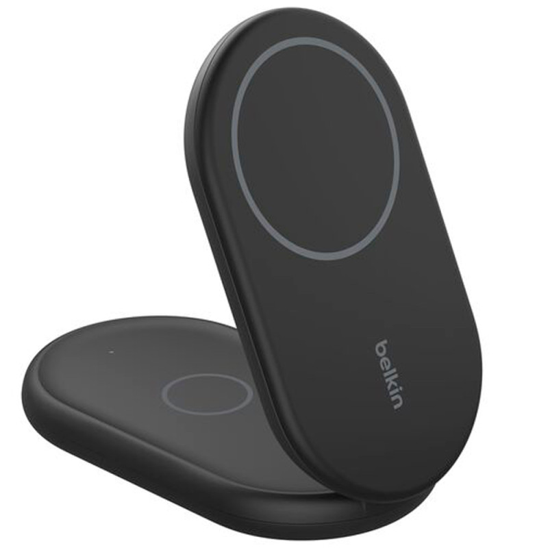 Carregador Wireless Belkin WIZ028VFBK 2-IN-1 15W Boostcharge Magsafe Qi2 - Preto