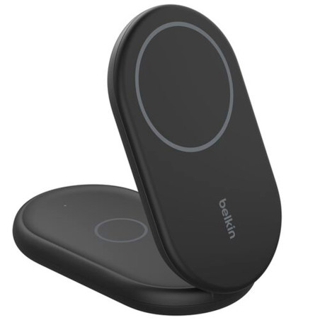 Carregador Wireless Belkin WIZ028VFBK 2-IN-1 15W Boostcharge Magsafe Qi2 - Preto