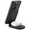 Carregador Wireless Belkin WIZ028VFBK 2-IN-1 15W Boostcharge Magsafe Qi2 - Preto