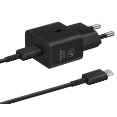 Cargador Samsung EP-T2510XBEGGB USB-C 25W con GaN - Negro