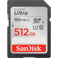 Cartão de Memória SanDisk Ultra SDHC 512GB 150 MB/s...