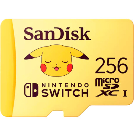 Cartão de Memória SanDisk Micro SDXC Nintendo Switch 256GB Pokemon - SDSQXAO-256G-GN6ZK