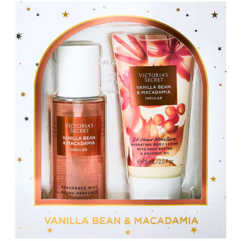 Kit Victoria’s Secret Vanilla Bean Y Macadenia Colônia e Loção Feminino 75ML