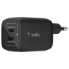 Carregador Duplo de Parede Belkin GAN PPS 65W 20/45W USB-C Preto - WCH013VFBK