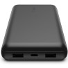 Carregador Portátil Belkin BoostCharge 3 Portas 20.000 mAh + Cabo USB-A/USB-C Preto - BPB012BTBK