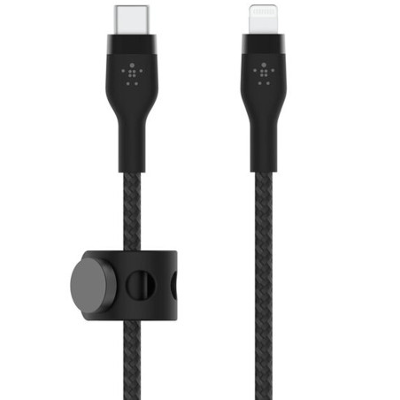 Cabo Belkin BoostCharge Pro Flex 2M USB-C/Lightning Trançado Silicone Preto - CAA011BT2MBK