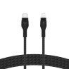 Cabo Belkin BoostCharge Pro Flex 2M USB-C/Lightning Trançado Silicone Preto - CAA011BT2MBK