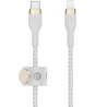 Cabo Belkin BoostCharge Pro Flex 2M USB-C/Lightning Braided Silicone Branco - CAA011BT2MWH