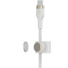 Cabo Belkin BoostCharge Pro Flex 2M USB-C/Lightning Braided Silicone Branco - CAA011BT2MWH