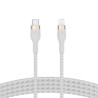 Cabo Belkin BoostCharge Pro Flex 2M USB-C/Lightning Braided Silicone Branco - CAA011BT2MWH