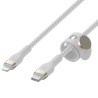 Cabo Belkin BoostCharge Pro Flex 2M USB-C/Lightning Braided Silicone Branco - CAA011BT2MWH
